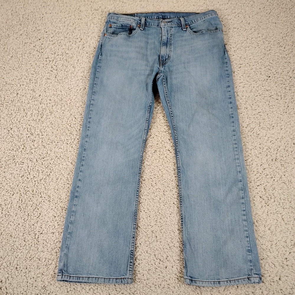 Levis Jeans Mens 36x30 Blue 527 Bootcut Western Cowboy Rodeo Faded Denim Ranch